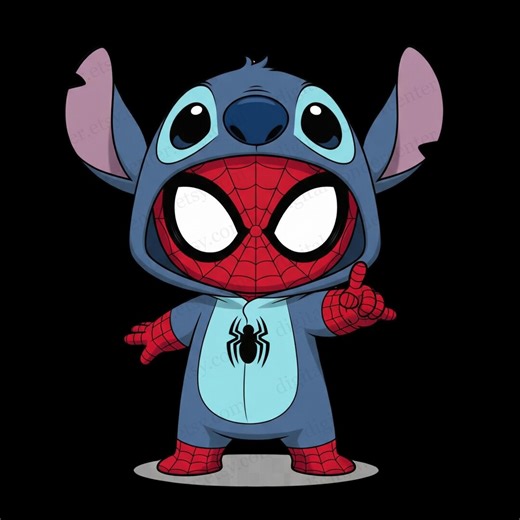 Spiderman Stitch PNG Clipart | Digital Download | High-resolution Transparent Background | Sublimation & Craft Use | Stitch Spider - Etsy