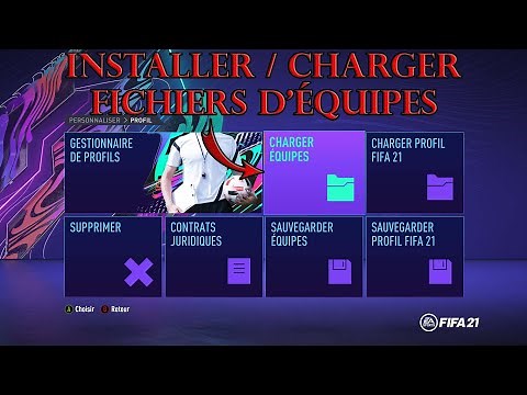 FIFA 21 (PC) TUTO Installer / Charger un fichier d'équipe