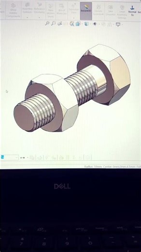 Nut bolt motion analysis in Solidworks #catia #automobile #shortsfeed #shorts #solidworks #animation