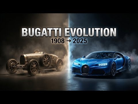Bugatti Evolution 1908–2025 | From Classic to Hypercar