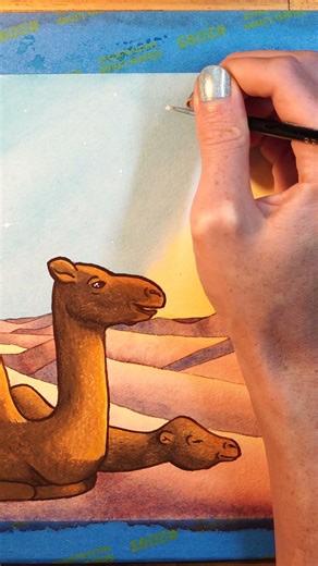 Finishing touches on my painting #watercolor #illustration #art #processvideo #illustrationprocess