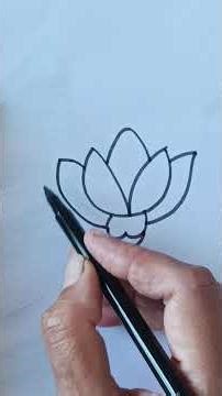 beautiful and easy lotus flower drawing for beginners with u #lotusart #geometricmandala