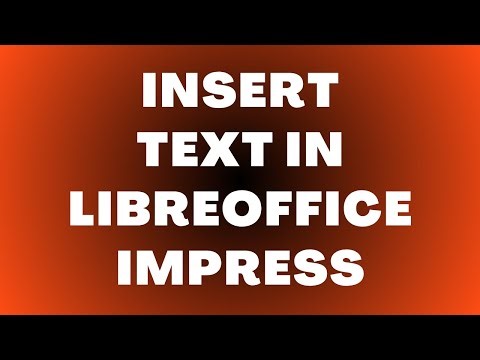 How to Insert Text in LibreOffice Impress