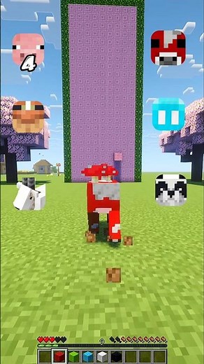 Minecraft Mobs & Block Placing #minecraft #shorts #memes