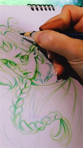 PENCIL DRAWING for sleep 🫧✏️ ASMR 💫 #asmrdrawing #sketchbookart #characterdesign