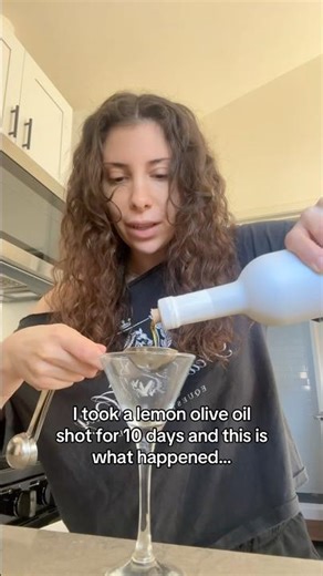 10 days into my 30-day lemon + olive oil shot challenge 🍋✨