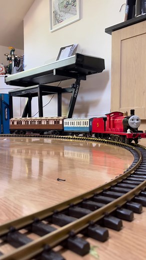 James, Victoria, and Old Slow Coach in Thomas & Friends Model Railway