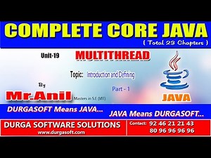 Core Java - MultiThread - Introduction and Defining Part - 1