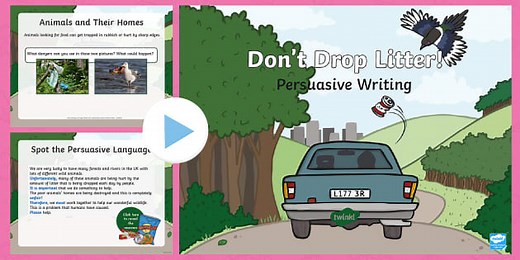 Don't Drop Litter! Persuasive Writing PowerPoint
