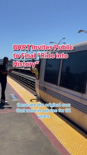 Last Saturday, #BART invited the public for a final “ride into history” at their legacy car retirement ceremony at the MacArthur #BARTStation in #Oakland. Hundreds of people decked out in BART gear, eagerly awaited to board on one of the old cars’ final ride. The car services lasted from 1972 to today and BART riders will now only see the new “Fleet of the Future” cars on the tracks. Reporter: Annelise Finney #bayarea #bayareanews #fyp