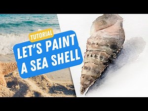 Watercolor Tutorial for Beginners: Seashell [Real Time Video]