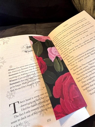 Floral Bookmark – Illustrated Flower Design, Reader Gift - Etsy