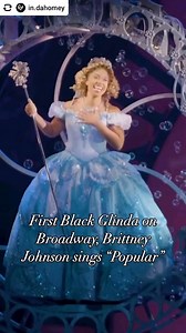 Posted @withregram • @in.dahomey In honor of the premiere of the @wickedmovie TBT to Brittney Johnson @sunnybrittney the first black actor to assume the role of Glinda in Broadway’s @wicked_musical full time! Brittney Johnson formerly the Glinda standby took over the role on February 14, 2022 and performed until February 12, 2023. She has also appeared on Broadway in Les Misérables, Motown, Sunset Boulevard, Beautiful: The Carole King Musical and Kristin Chenoweth: For the Girls! Have you seen t