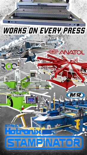 STAMPINATOR on Instagram: "From ROQ to MHM — It Just Works ⚡️ The Stahls' Hotronix Stampinator 480 is built universal — Works on a ROQ, M&R, Anatol, MHM (and more) right out of the box. No hacks, no guesswork. We thought of everything so you can focus on what matters: Making Your Prints Better."
