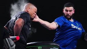 361K views · 5.8K reactions | Undefeated Heavyweights Wes "The Boom" Mena and Aaron "The Colossus" Turner meet in an epic clash on stage at #PowerSlap12 VeChain Power 12: Quinones vs Bordeaux 2, presented by Monster Energy - Rewatch all the action NOW on our YouTube Channel! Learn about VeChain, the world’s leading blockchain - https://vechain.org/ | Power Slap | Facebook