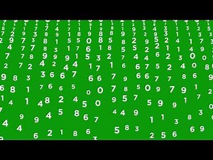 Raining numbers green screen video