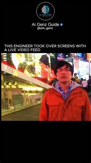 Ai Youth Stack on Instagram: "Back in 2013, one engineer was already thinking far ahead of his time. He created a system that could take over nearby screens and stream a live video feed of himself—essentially turning public displays into his own personal broadcast network. ‎ ‎While most people were still getting used to Wi-Fi, he was experimenting with the limits of real-time digital presence. It’s a powerful reminder that true innovation doesn’t wait for permission—it moves first and defines th