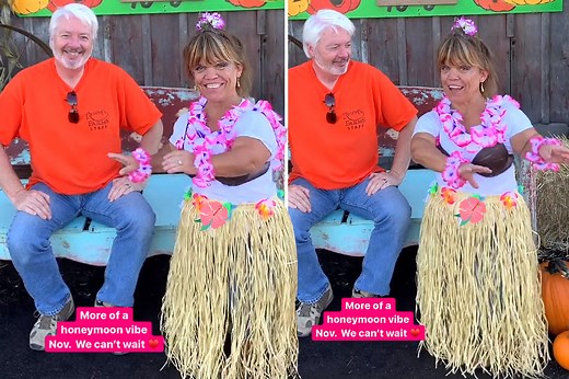 Little People's Amy dances in coconut bra & grass skirt for new husband Chris