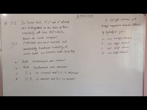 4, Chemistry Neet Pyq,Alcohol Phenol Ether NEET pyq,Lucas Test and Reagent,Reaction of Acetone