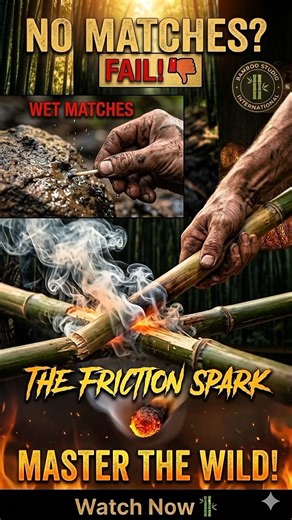 No Lighter? Use This Ancient Bamboo Secret! 🔥