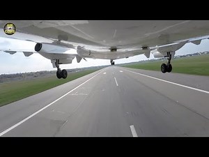 BREATHTAKING RARE Saab 340 Outboard Cam during Takeoff, PURE POWER!!! [AirClips]