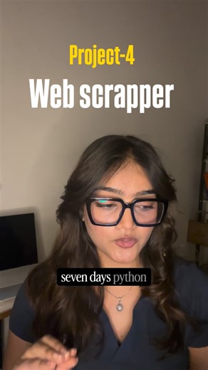 Aarti Sinha on Instagram: "🌐 DAY 4/7: Web Scraper - Extract Data from ANY Website Automatically! Tired of manually copying data from websites? Today we’re building a web scraper that does it automatically! This is HUGE for data analysis! 📊 🧠 THE LOGIC: Every website is built with HTML (just structured text): 1️⃣ We send a request to the website 2️⃣ Website sends back HTML (all the code) 3️⃣ We parse through that HTML looking for specific tags 4️⃣ Extract just the data we want (prices, quotes,