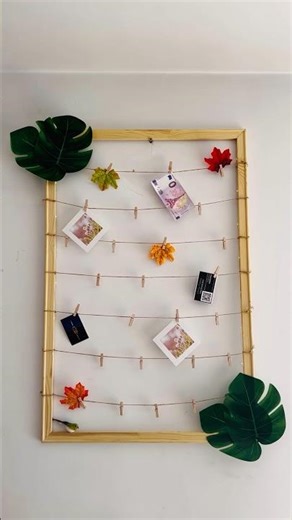 How to make minimalist memory board | Trash to treasure.#shorts #aesthetic #walldecor#diy #upcycling