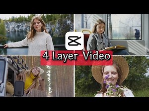 4 layer video tutorial by CapCut PC|Create 4 video on one screen|Split screen video on capcut