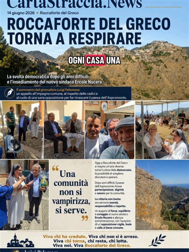Roccaforte del Greco: la rinascita democratica e il mandato di Ercole Nucera