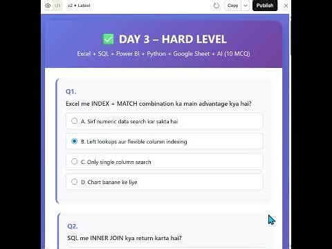 DAY-3 EASY LEVEL EXCEL+POWER BI+SQL+PYTHON+GOOGLESHEET+AI