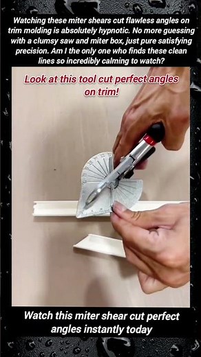 Watch this miter shear cut perfect angles instantly today #MiterShears #AngleCutter #TrimCutting