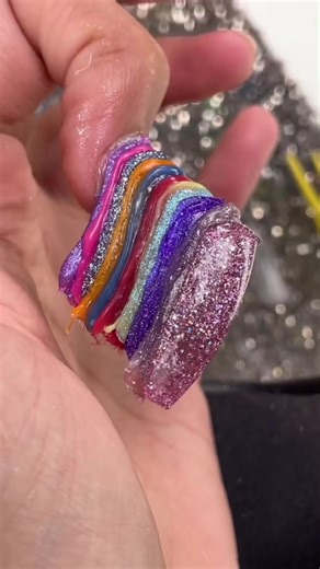 Nail Experiment: Layers of Polygel 💅🏽🥳 SH0P Nails: ilysmnails .com #nails #art #satisfying #asmr #nailart