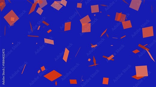 paper falling from above overlay, blue background. paper bills raining down from top of the screen. falling down animation. Document paper animation. 4K Video.