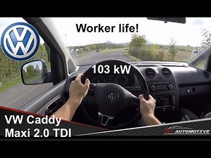 Volkswagen Caddy Maxi 2.0 TDI 103 kW (2012) POV Test Drive + Acceleration 0 - 180 km/h