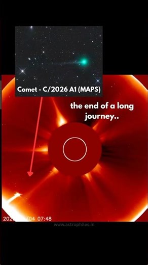 Witnessing the Final Moments of Comet C/2026 A1 (MAPS) ☄️☀️ #shorts #space #comet #finalmoments