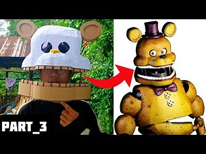 How To Make Fredbear Mask With Cardboard [ FNAF COSPLAY ] PART_3