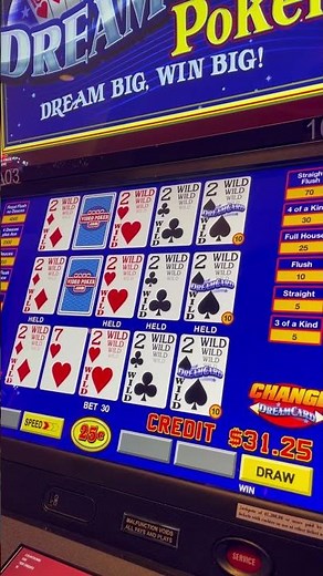 Dream Card Deuces Wild Bonus Poker dealt 4 deuces going for that Ace kicker! #videopoker #casino