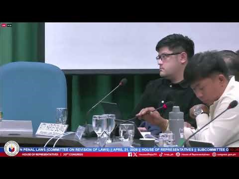 LIVE: House hearing kaugnay ng pag-amyenda sa Revised Penal Code