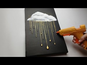 Painting Clouds with Texture using Glue Gun