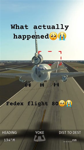 What was supposed to happen VS. what actually happened🥺😔😭😢. Fedex flight 80. #aviation #rip #fedex80