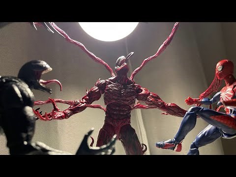 VENOM AND SPIDER MAN VS CARNAGE! (Stop motion)