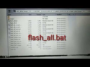Extract the correct tgz file (flash_all.bat)