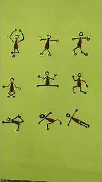 Yoga stick figures🧘‍♂️🧘🧘‍♀️ drawing with stickers 🩸🩸🩸
