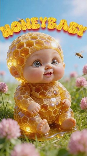 ASMR | HoneyBaby 🍯🐝 Sweet Honeycomb Bites & Spring Bee Sounds | Cute Babyverse Moment #asmr