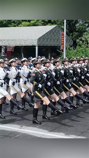 27K views · 894 reactions | The only all-female contingent at #military parade! This also marks the #first time a militia squad composed entirely of #women appears at a commemorative event themed Victory in the Chinese People's War of Resistance against Japanese Aggression and the World Anti-Fascist War. With time approaching, they are ready to show their best appearance for the people!  (cr: douyin rmrbxmt) | T-Time HK | Facebook