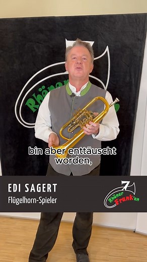 Edi Sagert - der Egerländer Liedermacher und 1. Flügelhornist bei den 7 Rhöner Franken - spielt sein Edel Saphir Flügelhorn schon mehr als 25 Jahre und ist immer noch begeistert. 💯🎶 Am 25.08.2024 findet die neue CD-Präsentation der 7 Rhöner Franken statt. Um 17.00 Uhr im Bürgerhaus Eichenzell/Welkers kannst du dich von dem Klang der Jestädt-Instrumente überzeugen. 🔥 Die 7 Rhöner Franken spielen auf Edel Flügelhörnern und den Tenorhörnern T2 und wir sind natürlich auch mit einer kleinen Instru