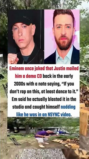 Eminem Reveals Justin Timberlake Once Mailed Him a Demo CD 📀🔥 #eminem #musicnews #shorts