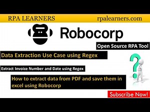 How to extract Data(Invoice Number, Date) from PDF and save it in excel using Regex in Robocorp