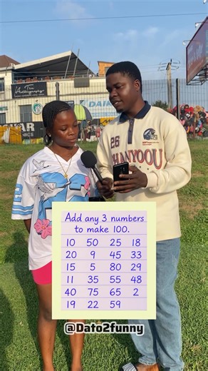 9.1K views · 36 reactions | Add any 3 numbers to get 100..! Dato2funny Comedy❤️ | Dato2Funny | Facebook