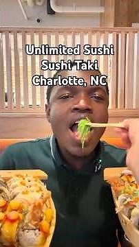 Trying Sushi Taku’s all you can eat sushi in Charlotte, NC #sushi #shorts #foodreview #yt